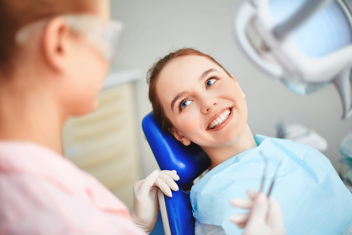 Young Woman receiving Dental Care